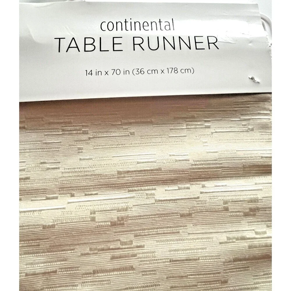 Continental Collection Cream Ivory Table Runner 14x70